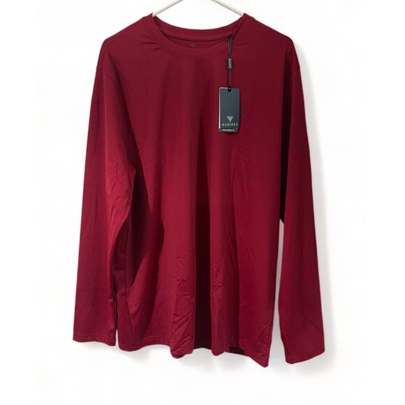 Maelreg Performance Long Sleeve Shirt Red for Men Size L - Picture 3 of 7